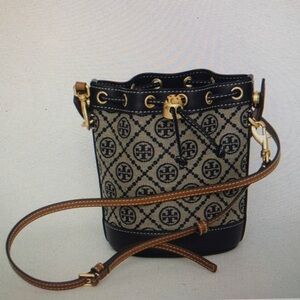 Tory Burch Women's T Monogram Mini Bucket Bag
